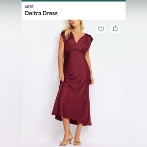 ASTR Deitra Dress in Burgundy